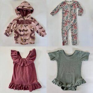 Kate Quinn 4-Piece Outfit Bundle | Ruffle + Butterfly + Print | 12–18M